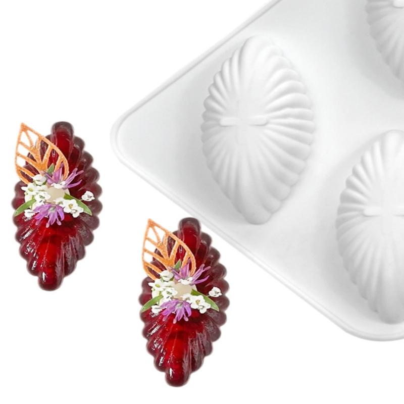 6Cavity Seashells Fondants Chocolate Molds Cake Bakings Tool Handmades Soaps Silicone Ornament Molds Easy To Clean