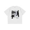 Y2K Retro Graphic T-Shirt - White with Black Shadow Print The Dream Chasing Japanese Text - Harajuku Streetwear Korean Aesthetic Summer Casual Tee -