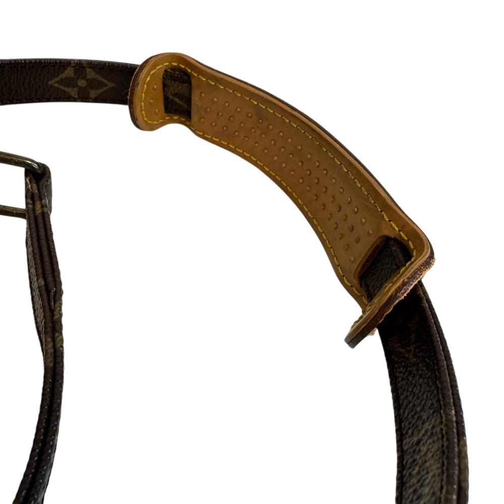 Louis Vuitton Pochette Monogram Leather Amazon Shoulder Bag Brown Leather Mens Used