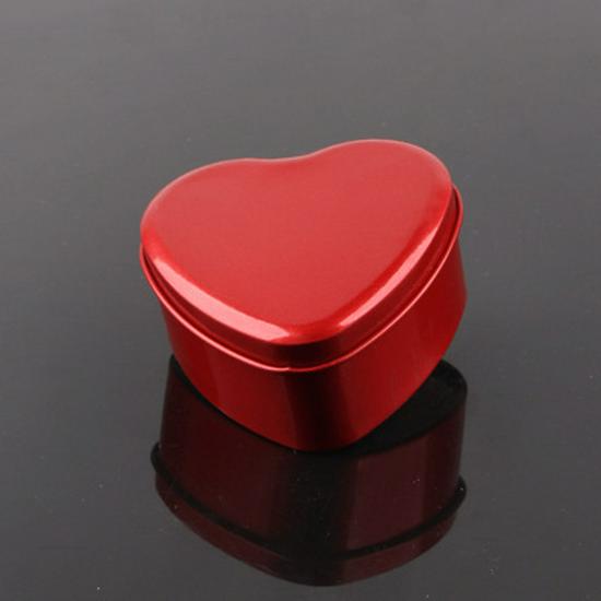 Маленькая красная квадратная жестяная коробка для свадебных конфет