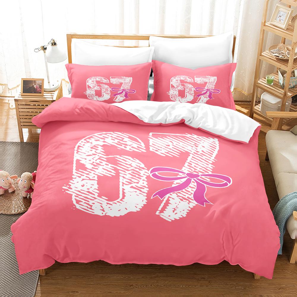 67 POP-Kultur 3D-Druck Bettwäscheset Moderner Stil Weiches Bettbezug-Set King Queen Twin Größe Geburtstagsgeschenk für Schlafzimmerdekoration