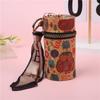 Vintage Wood Grain Kiss Lock Round Coin Purse - Multifunctional Fashion Pendant