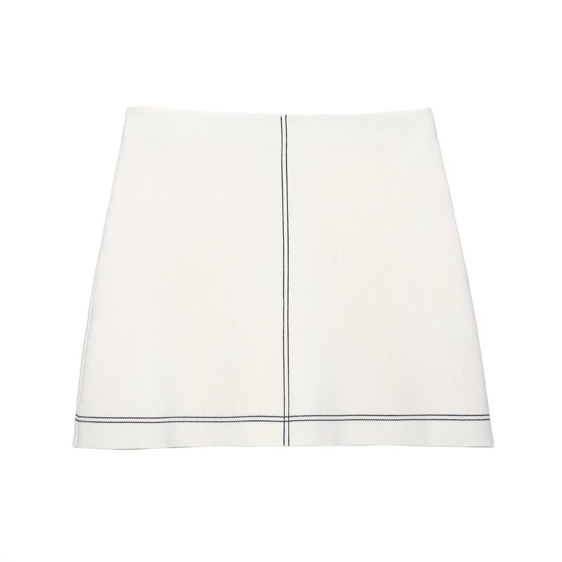 Kaslead New Women Clothes Western Style Fashion Trim Knitted Top Skirt 4192037 4192038