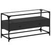 Vidaxl Szafka Pod Tv Ze Szklanym Blatem, Czarna, 98X35X51 Cm