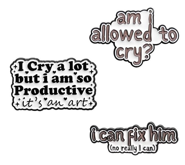 3-9pcs/set Famous Female Music Singer Enamel Pin Song Lyrics Souvenir Brooches Lapel Badge Party Jewelry Gifts For Fans Friends