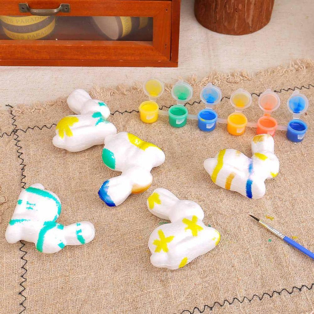 

DIY Crafts Color Filling Easter Bunny Colorful Graffiti Rabbit Eggs Ornament Party Favors Style 2