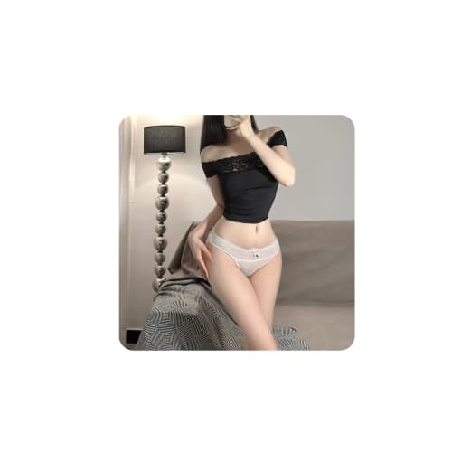 Deelltyle T-Back Shorts, Sexy Lingerie, Cute, Extreme, Seductive, SM, Women's, Erotic Underwear, Beautiful Butt, Exposed, Bowknot, Adult Goods, Sexy U