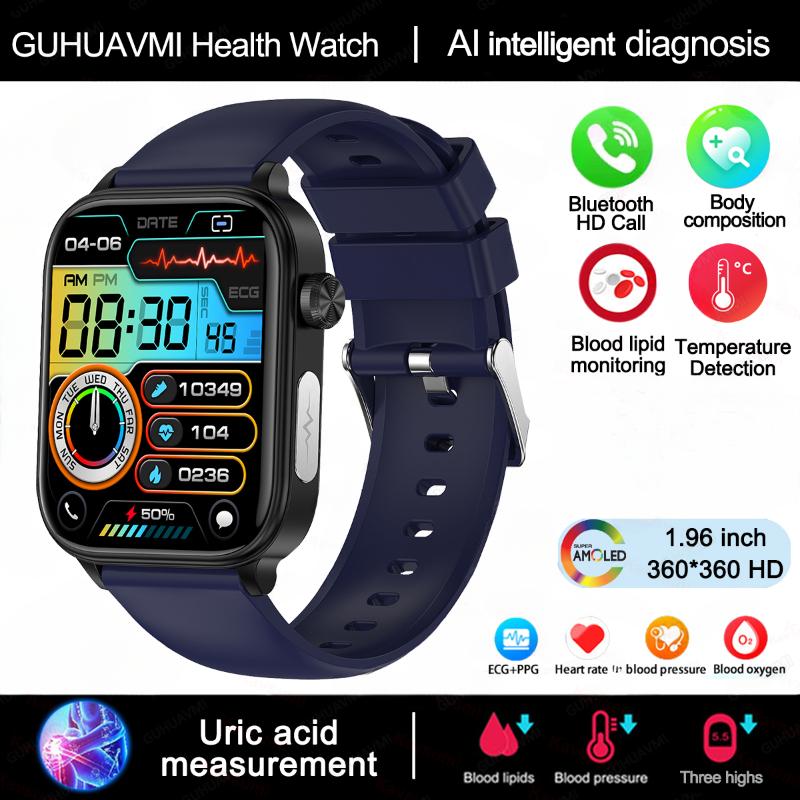 2026 New ECG+PPG Monitoring Smart Watch Women Blood Pressure Blood Lipid Uric Acid Women Menstrual Health Tracker Smartwatches