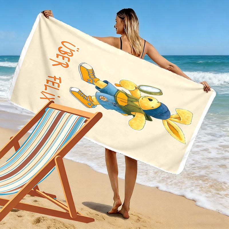 Felix Wonder Print Beach Towel, Large Soft Quick Dry Towel for Beach Camping Swimming
