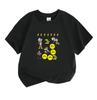 Kids Boys Girls 100% Cotton Crew Neck Short Sleeve T-Shirt, Cartoon Lightning Fun Print Casual Soft Breathable Tee Top for Children Daily Outdoor Wear