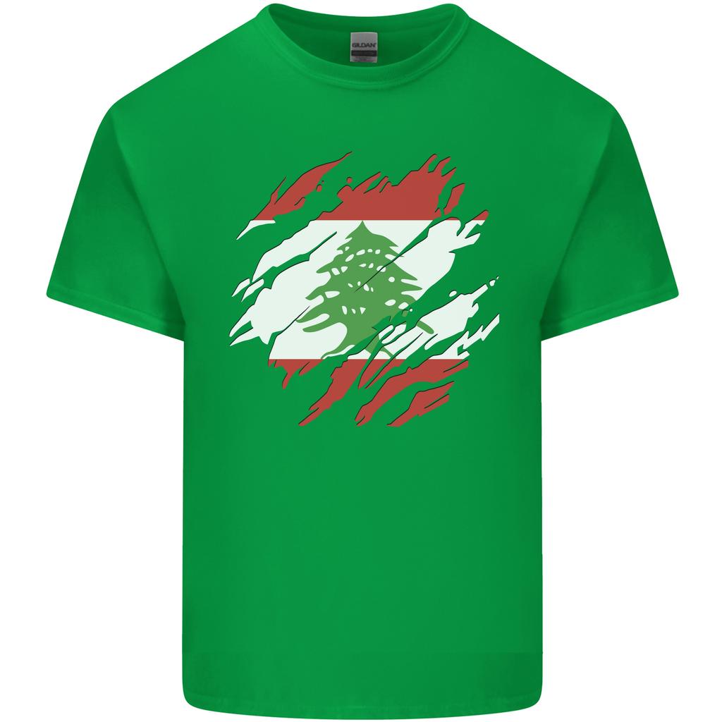 Torn Lebanon Flag Lebanese Day Football Unisexs Light Cotton TShirt