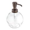 Bronze Glass Soap Dispenser Eco-Friendly Refillable Liquid Pump Kitchen Bath Countertop Durable Non-Skid Rust-Resistant