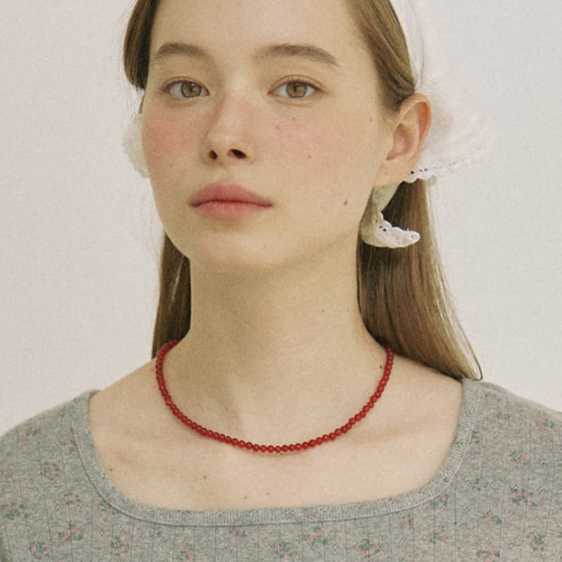 ourhope Onyx Rouge Necklace - Red