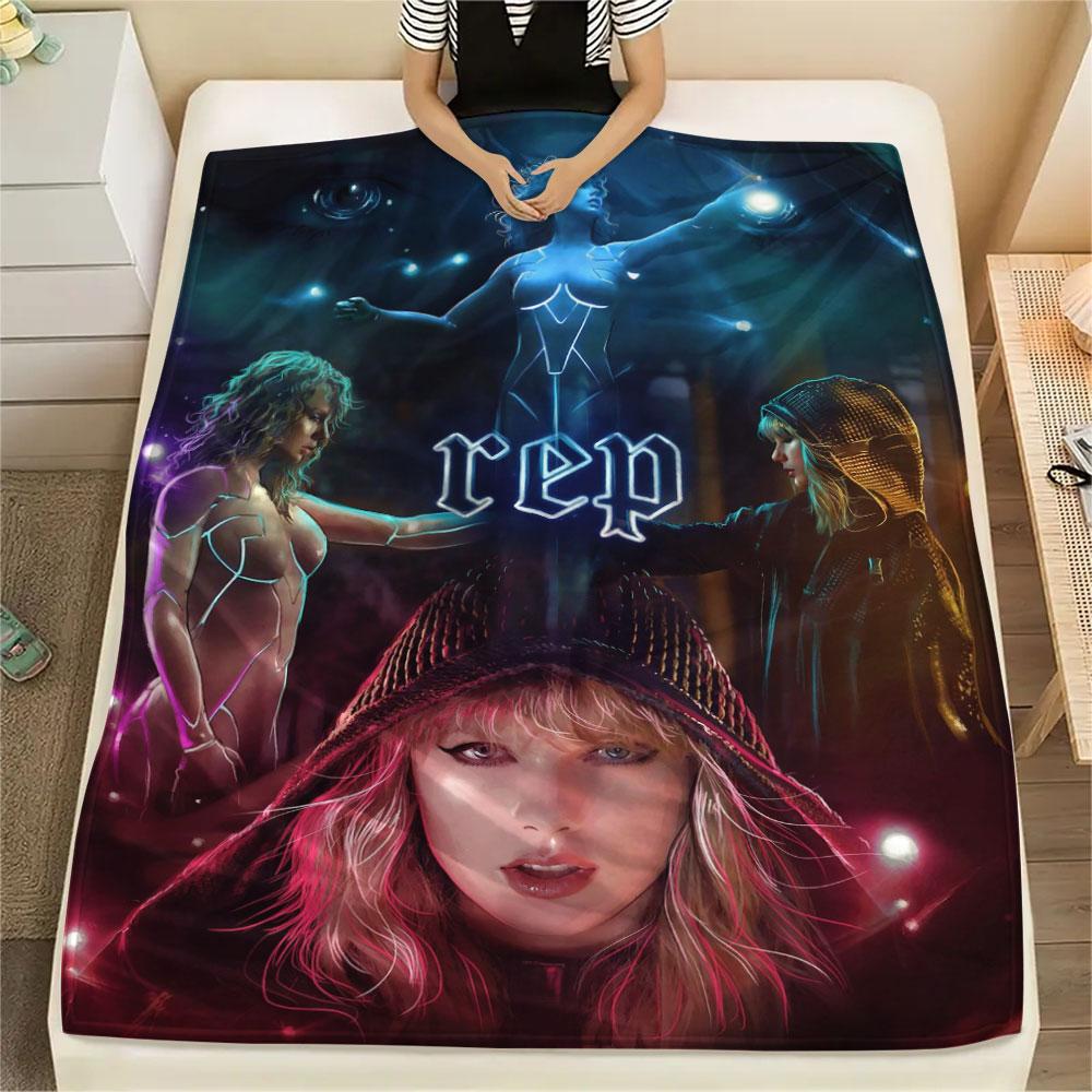 Taylor Swift bedruckte Flanelldecke Schlafzimmer Sofa Camping Warme Decke Geschenke für Familie und Freunde-MJ010