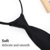 Clip On Uniform Black Tie Unisex Lazy Neck Ties New Suit Zipper Neckties  Women