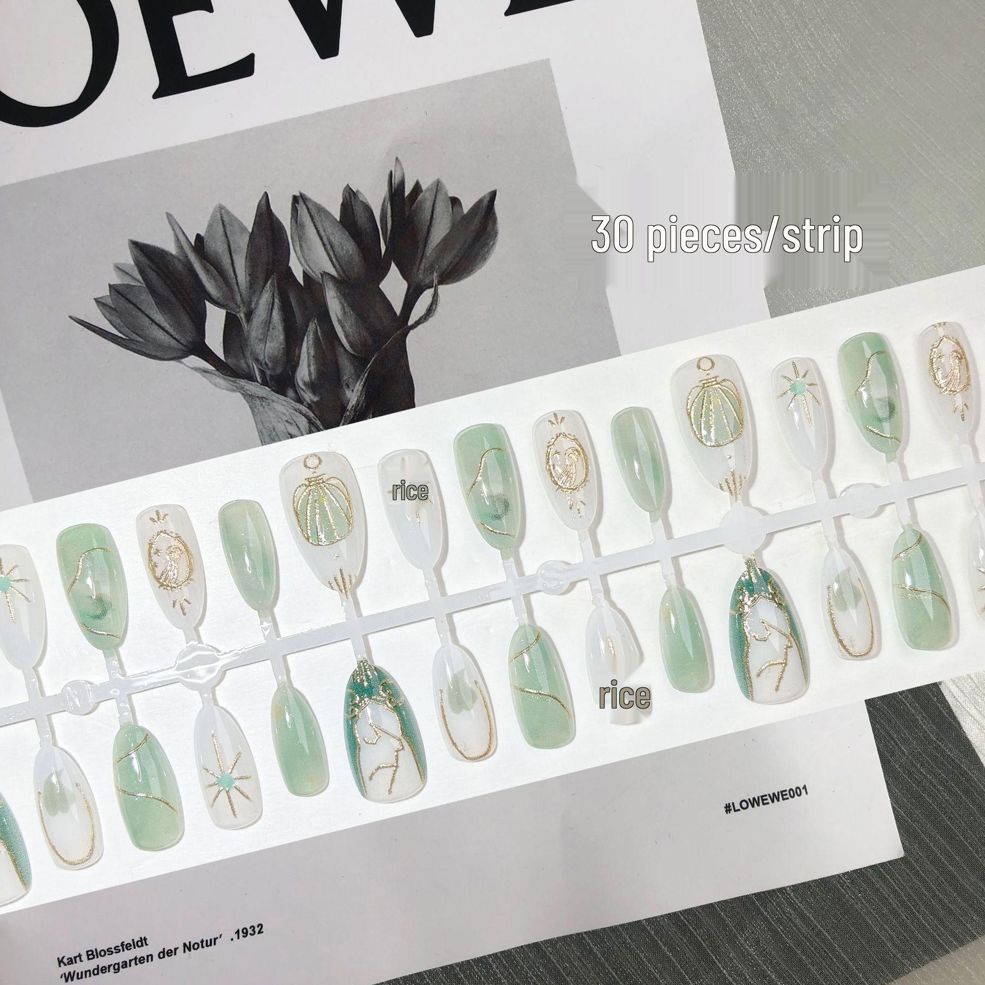 

Белый виноград Зеленые отбеливающие наклейки для ногтей с позолоченным дизайном XS/S/M виноградный/белый