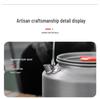 Portable Outdoor Camping Cookware Set: Folding Aluminum Alloy Pots & Kettle