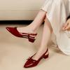 Elegant Women Pointed Toe Slingback Patent Leather Bow Decor Back Strap Sandals Ladies Casual Office Wedding Dress Flat Shoes