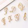 [HS]1Pc Fashion Rhinestone 26 English Letters Pin Golden Color Brooch Women Personality Clothing Accessory Trendy Gift