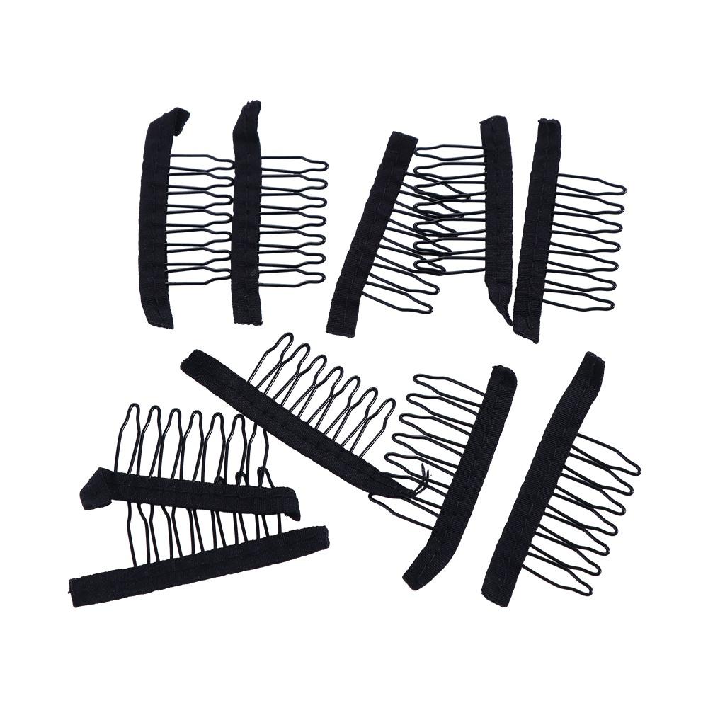 For Hairpiece Caps Wig Caps Clips Black Lace Hair Extensions Wig Clips Hair Comb Wig Accessories