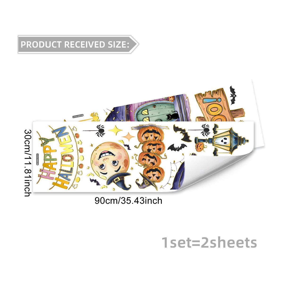 

Ma15085 Cute Halloween Element Cabin Ghost Wall Sticker Bedroom Living Room Home Background Decoration Wall Sticker