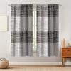 Moderne Grau-Gitterstreifen-Vorhänge Minimalistischer Stil Geeignet für Schlafzimmer Wohnzimmer Dekorativer Vorhang für Räume Aus Polyester Mit Stangentasche