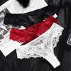 Women's Sexy Lace Floral Hollow Out Low-Rise Briefs Temptation Underwear High Quality Transparent Panties