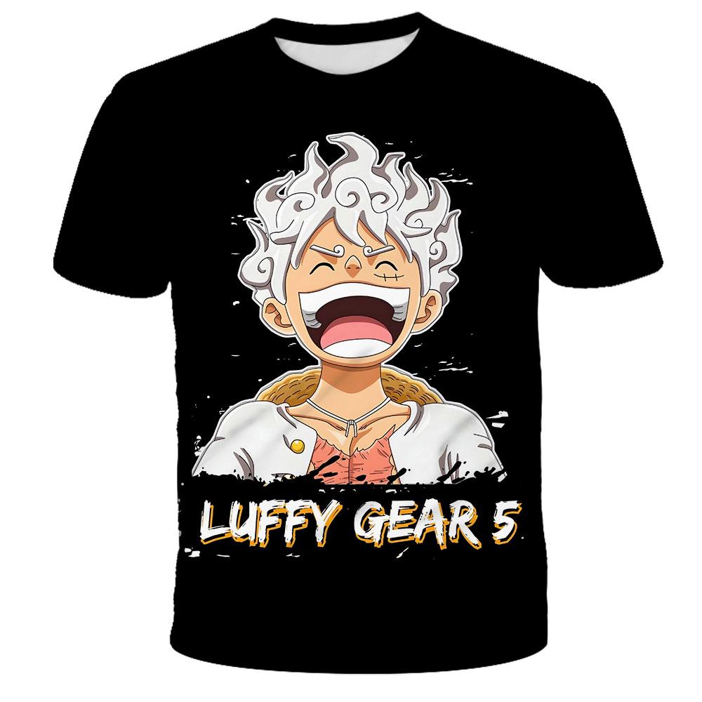 Fashion Kid Anime One Piece Luffy T Shirt Boy Clothing Kids Boys Tshirt Children T-shirt Summer Short Sleeve Tops Tees