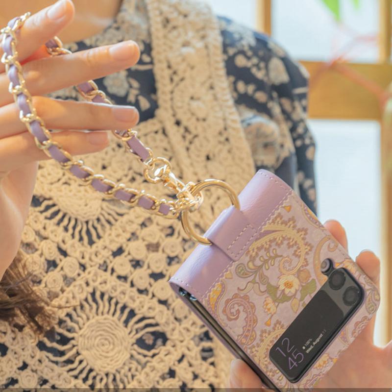 For Samsung Galaxy Z Flip 7 Case Z Flip 7FE 6 5 4 3 Folding Screen Premium Leather Premium Elegant Trendy Phone Cover