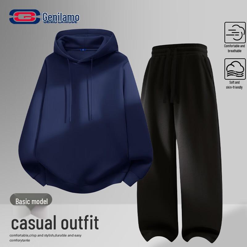 

GENIOLAMODE Men s Casual Hoodie & Pants Set 3XL