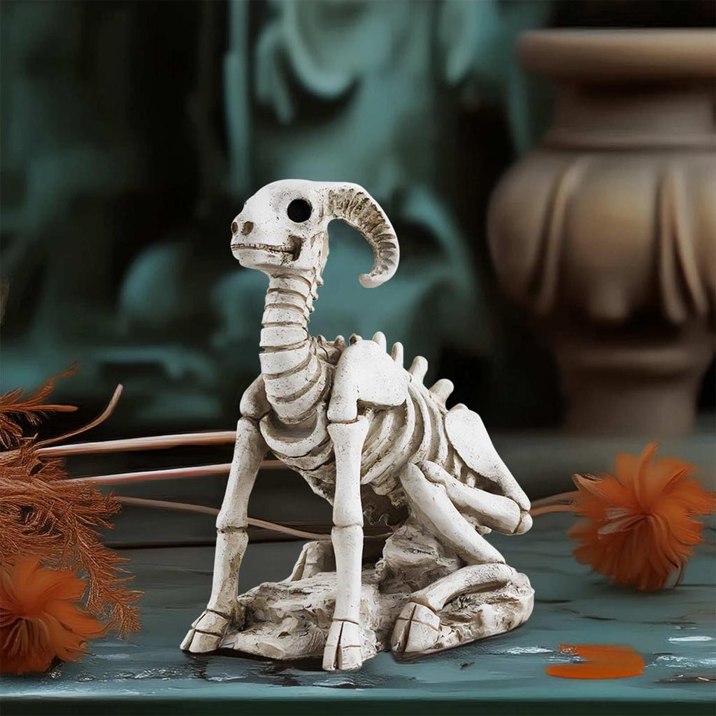 Skeleton Head Set Decoration Creative Resin Head Micro Garden Pottery Decoration