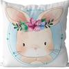 Super Cute Cartoon Linen Pillow Case Digital Printed Cushion Sofa Bed Pillow Simple