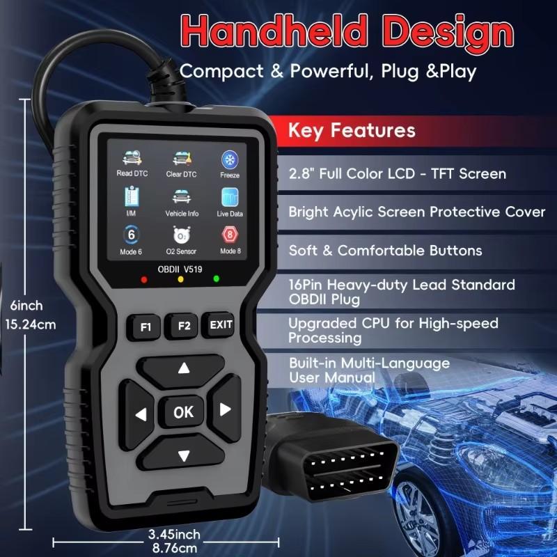 Advanced OBD2 Scanning Diagnostic Tool Professional Engine Code Reader And Reset Real-Time Data Diagnostic Reading Tool
