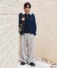 Seteo Cotton Elastic Waist Sweatpants Melange Gray