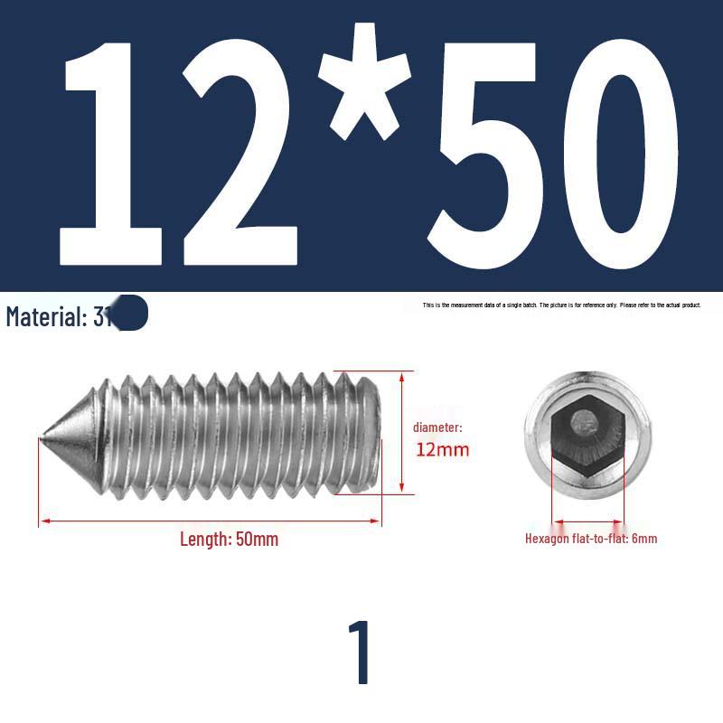 12.9 Edelstahl 304 Innensechskant Kegelspitze Gewindestift M2/M3