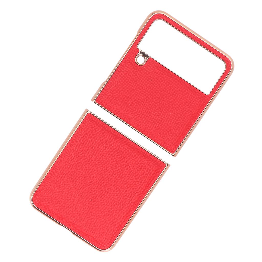 Leather Folding Phone Case Scratch Resistant Perfect Fit Flip Phone Protective Case for Samsung Galaxy Z Flip4
