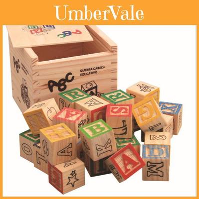Holz-Alphabetblöcke Set für Kinder mit pädagogischem Lernspielzeug für die Frühentwicklung