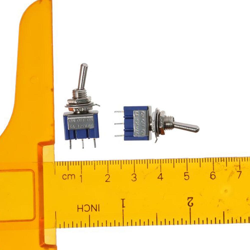 10pcs 3-Pin 2 Position Miniature Toggle Switch 3-Pin 2 Position  Small Electronic Equipment