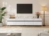 180*40*49cm High-Gloss TV Cabinet with 4 Cabinets and Adjustable Dividers, Cabinet with 8 Table Legs, Load Capacity 52kg, Suitable for 80-Inch TVs