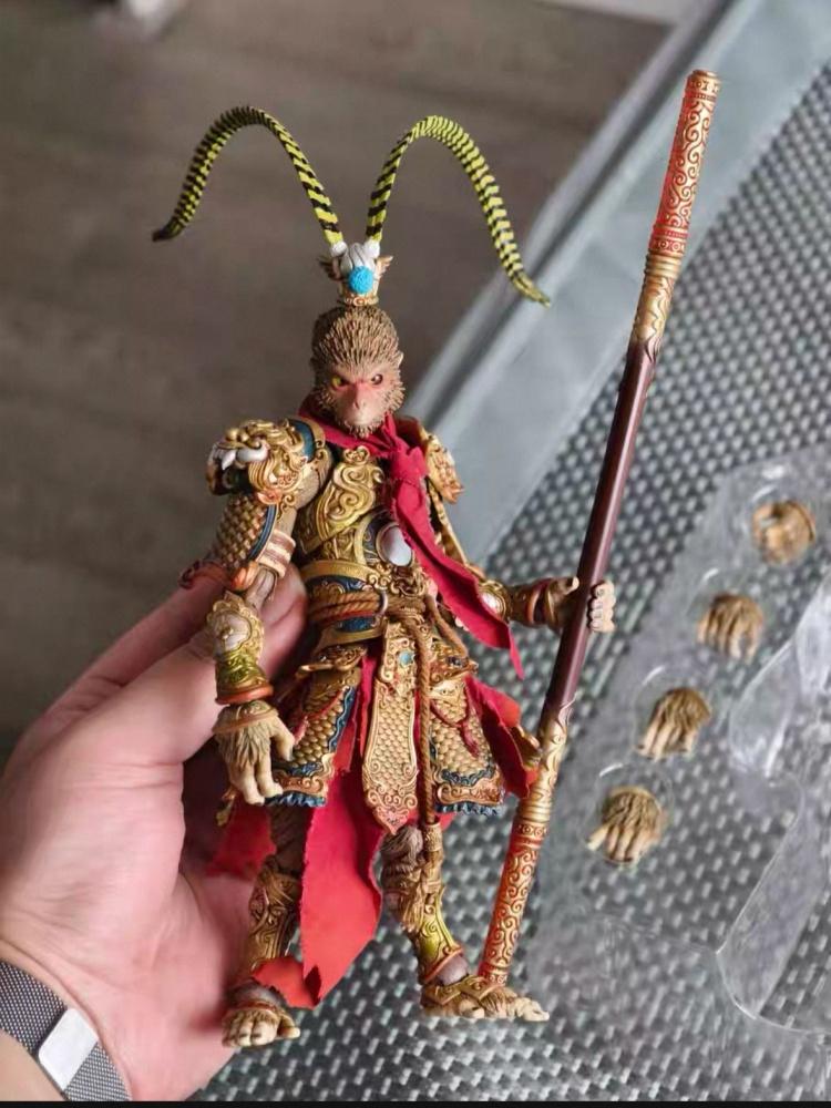 Original Fury Actionfigur Sun Wukong Kampfschaden Version 1/12 Maßstab Sammlerstück Berg Meer und Dämonengott Thema