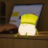 Cute Chives Night Light LED,Silica Touch Lamp,Rechargeable USB,Table Lamp,Desk Room Decoration Baby Nursery Kids Birthday Gift