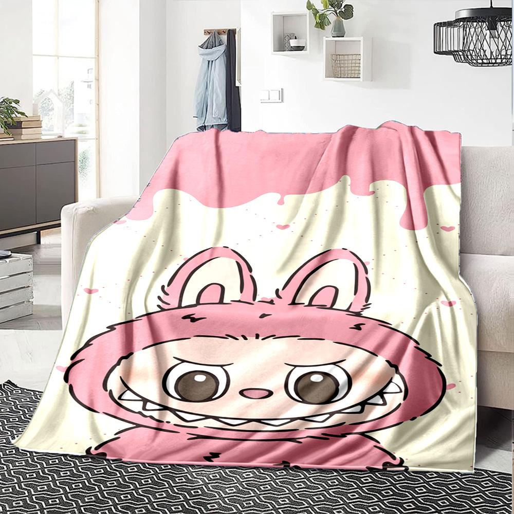 Labubu Decke Bequem Perfekt für Strandstuhl Sofa für Alle Jahreszeiten Stilvolle Dekoration Geburtstag Weihnachten Geschenk Decke