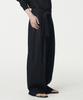 UMARMUNG Elastic Linen Belted Pants_Black