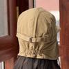 Windproof Velvet Pilot Hat Solid Color Winter Cap Japanese Bomber Hat  Outdoor