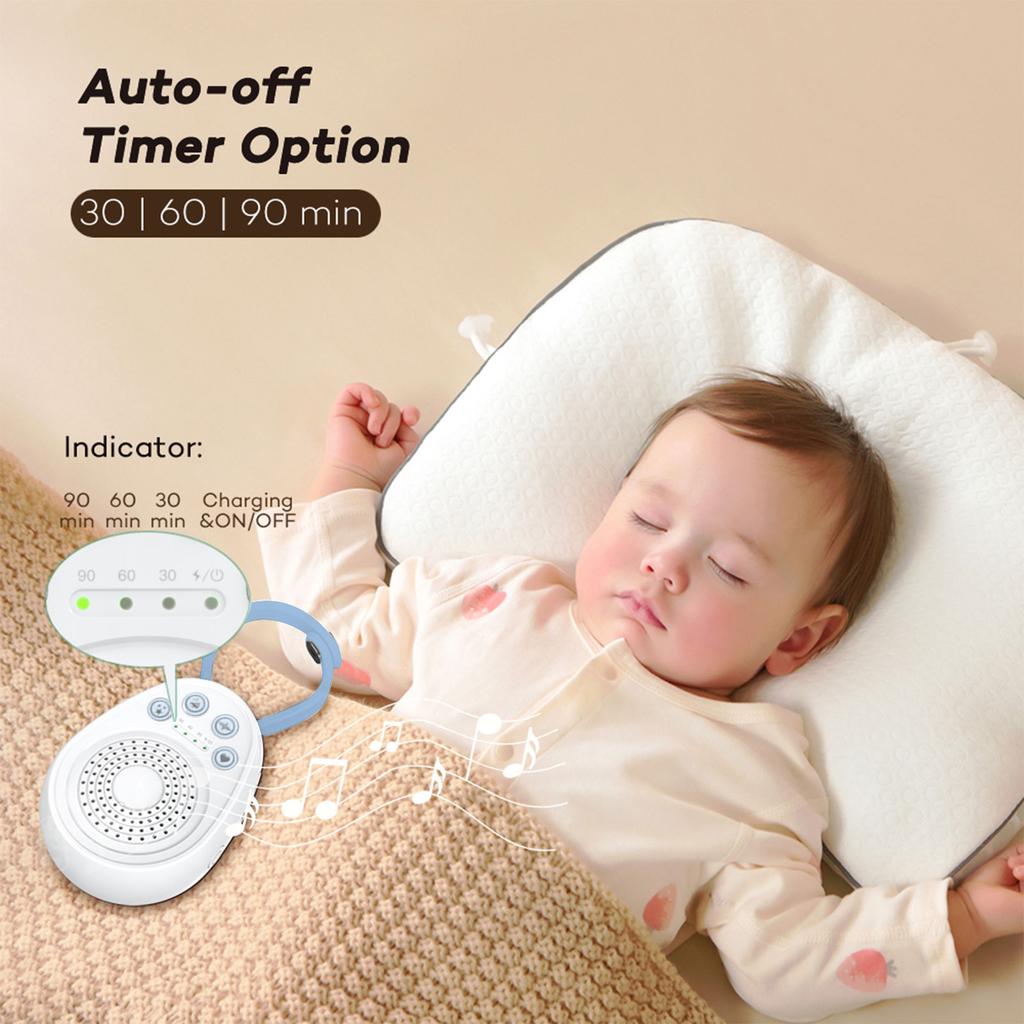 Geräuschmaschine Baby Tragbar Weißrauscher mit 20 Sanften Geräuschen für Kinder Erwachsene Schlafen
