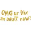 Glitter Banner OMG Adult Now