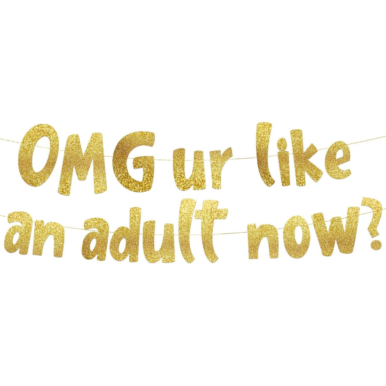Glitter Banner OMG adult now