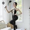 Seductive Open Crotch Fishnet Bodysuit for Men and Women - Black Role Play Lingerie Stockings