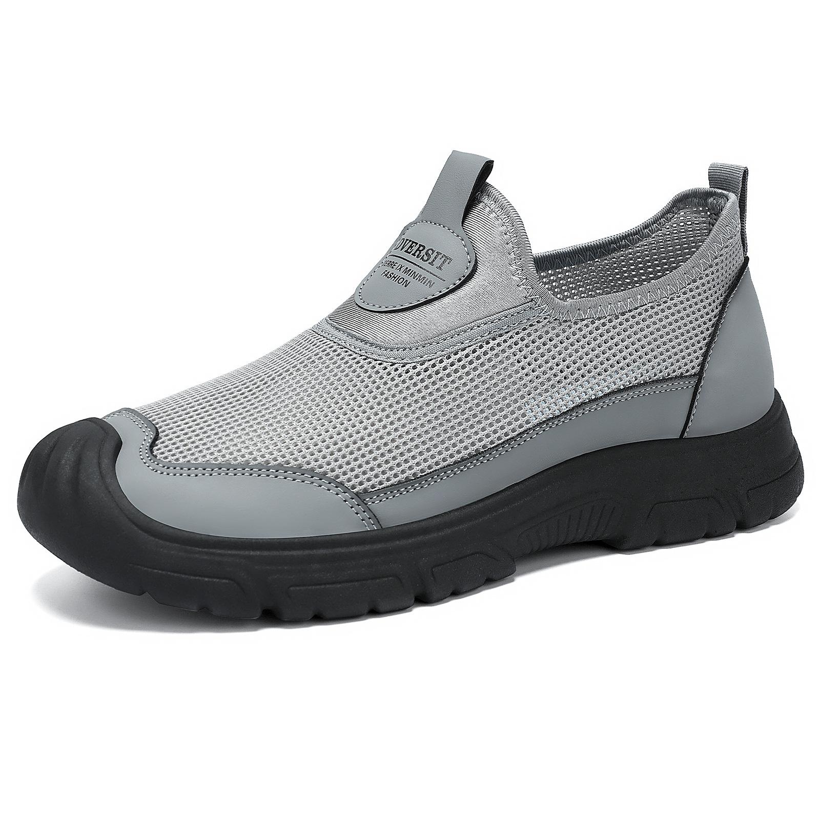 

Мужская летняя сетчатая дышащая обувь, повседневная обувь на одной педали, легкая обувь на мягкой подошве, спортивная обувь, удобная универсальная обувь для ленивых 44