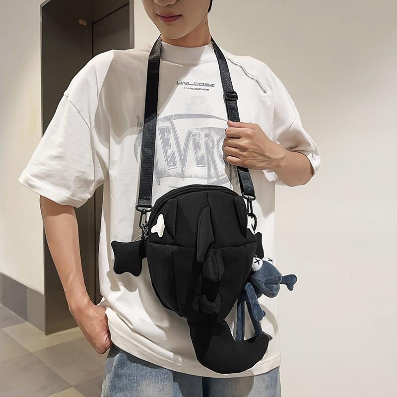 Men's Shark Shoulder Bag Women's Cartoon Commuter Crossbody Bag